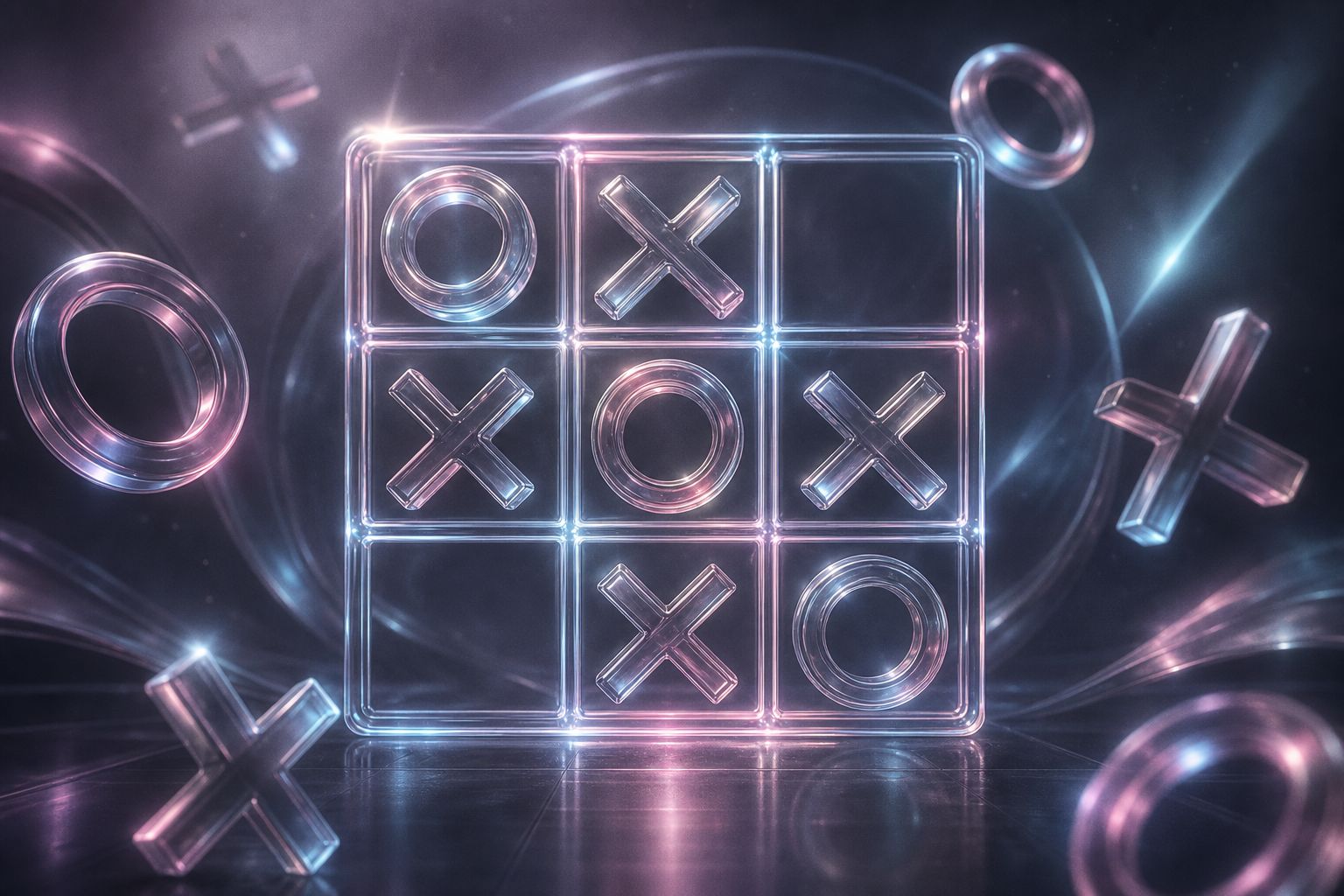 Tic Tac Toe — Gitter mit X und O als Spielposter